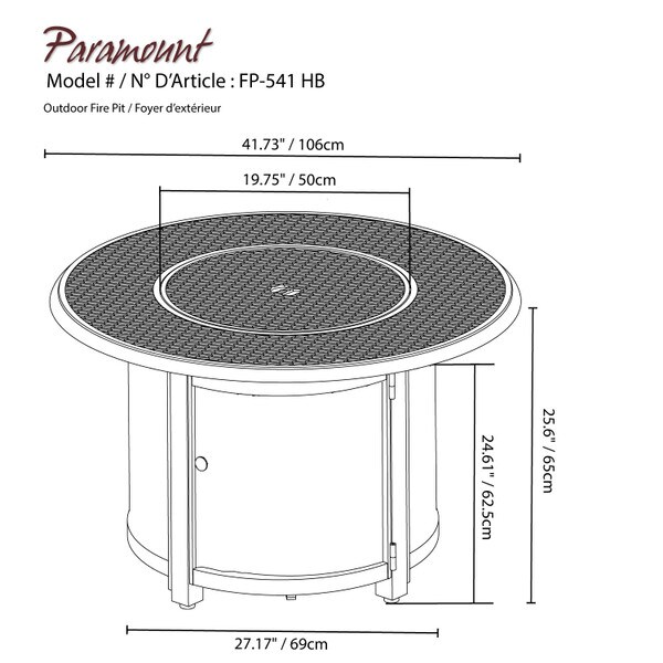 Alan propane/ natural gas fire pit